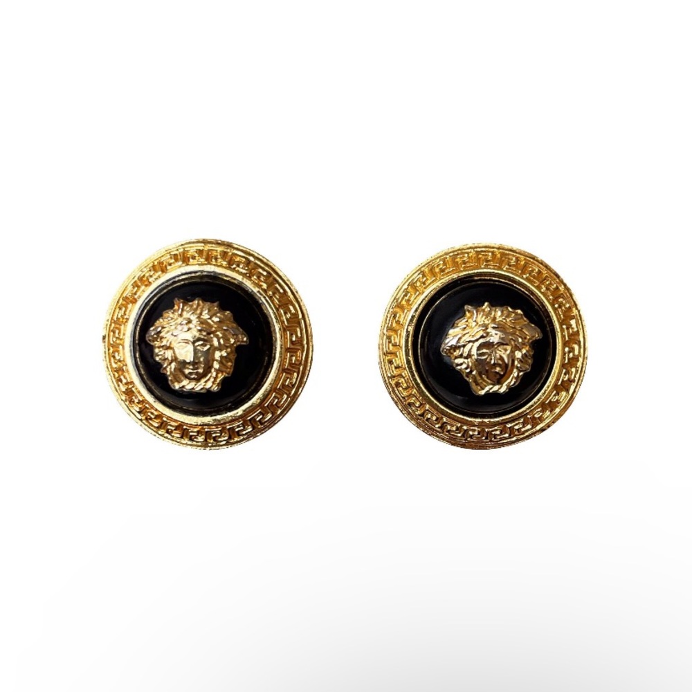 Vintage Gianni VERSACE earrings, 90s Versace Medusa earrings *RARE*